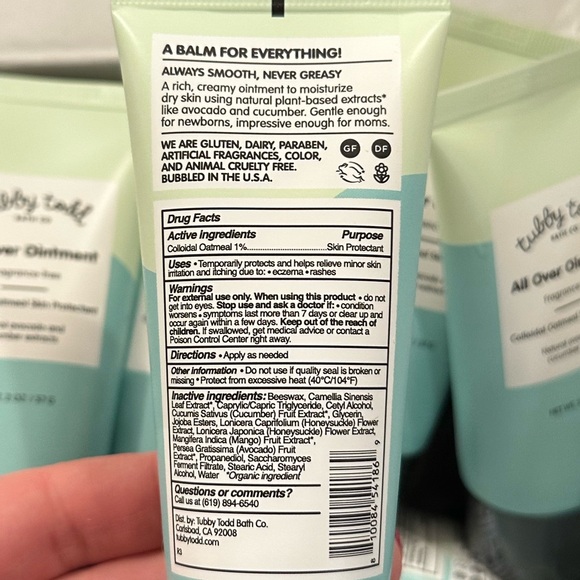 Tubby Todd All Over Ointment 2oz tubes - Picture 2 of 3